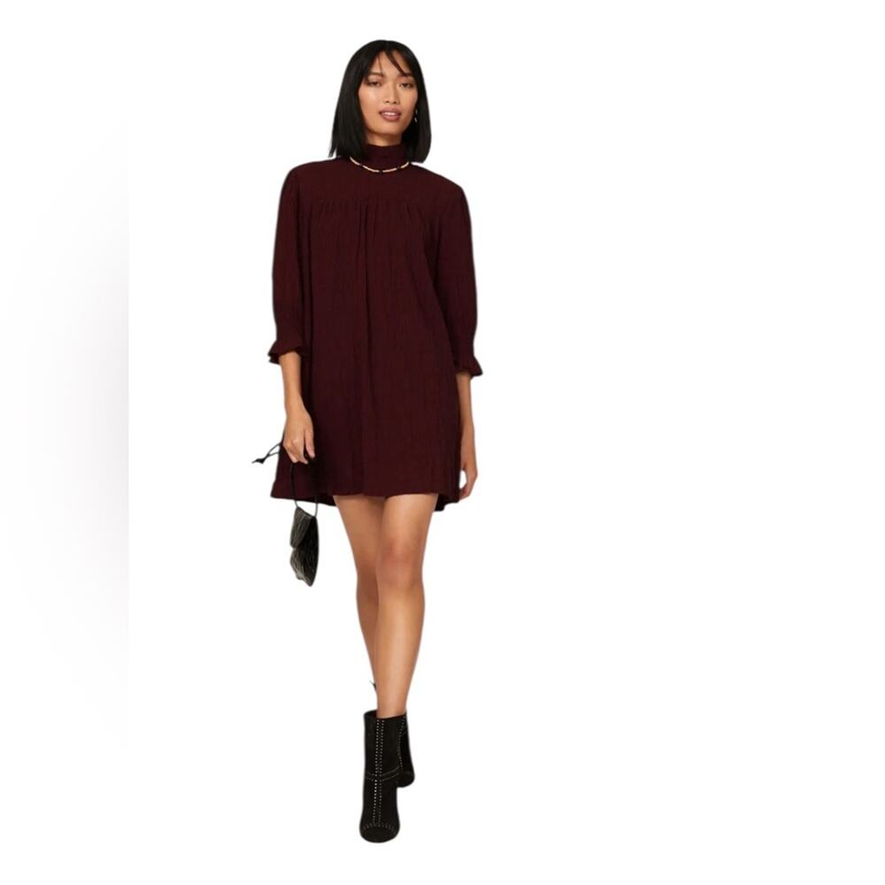 ba&sh Deep Red Textured Dress size medium